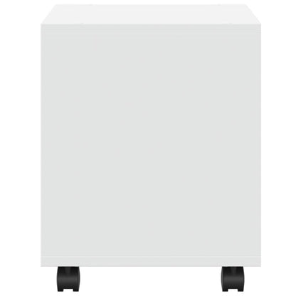 vidaXL Rolling Cabinet White 37x33x42,5 cm Engineered Wood