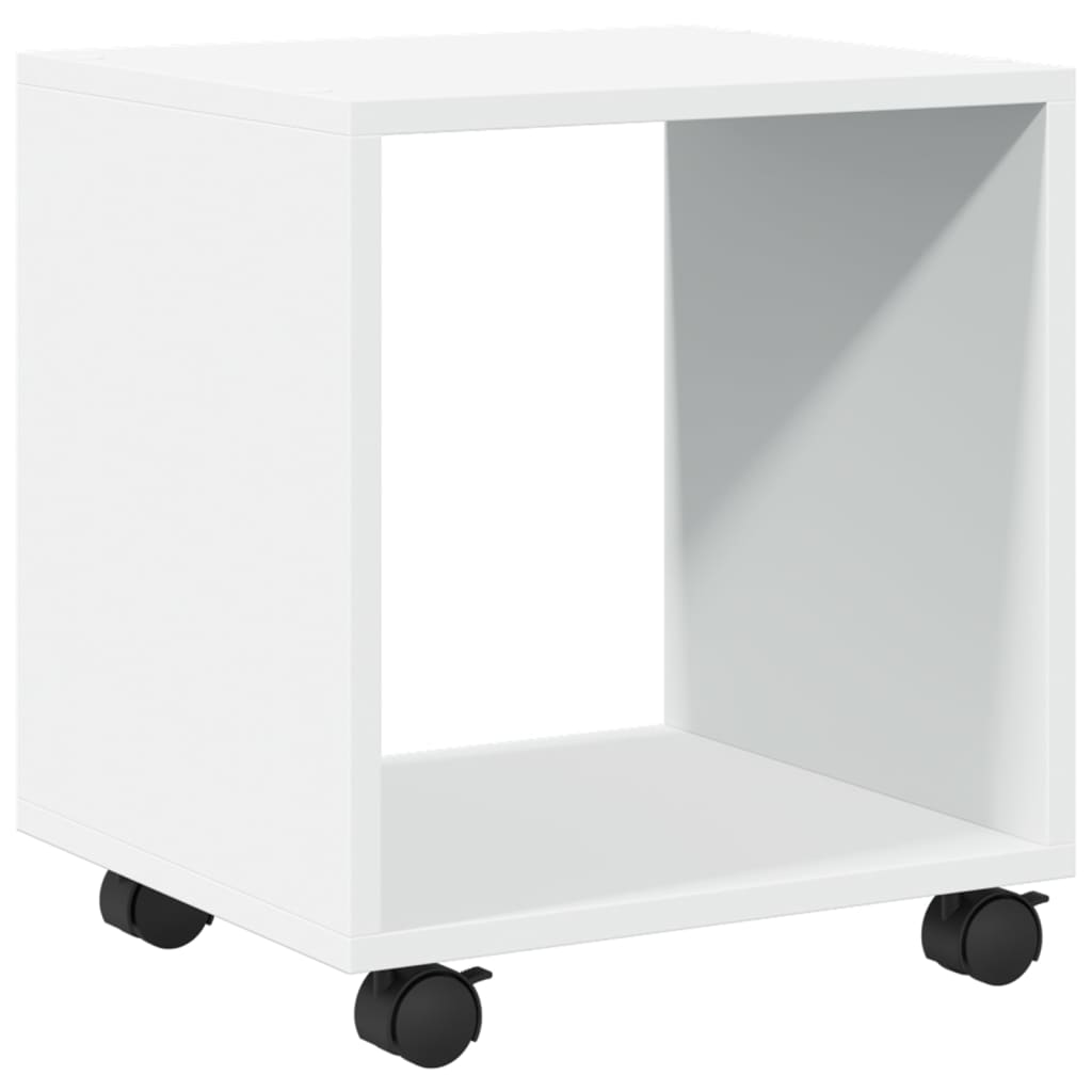 vidaXL Rolling Cabinet White 37x33x42,5 cm Engineered Wood