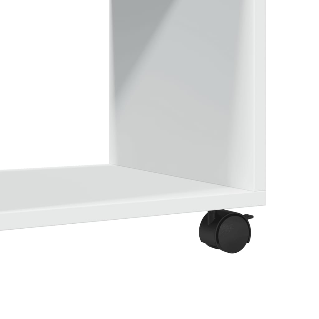 vidaXL Rolling Cabinet White 37x33x42,5 cm Engineered Wood