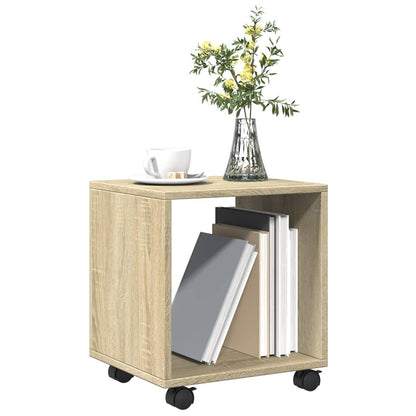 vidaXL Rolling Cabinet Sonoma Oak 37x33x42,5 cm Engineered Wood