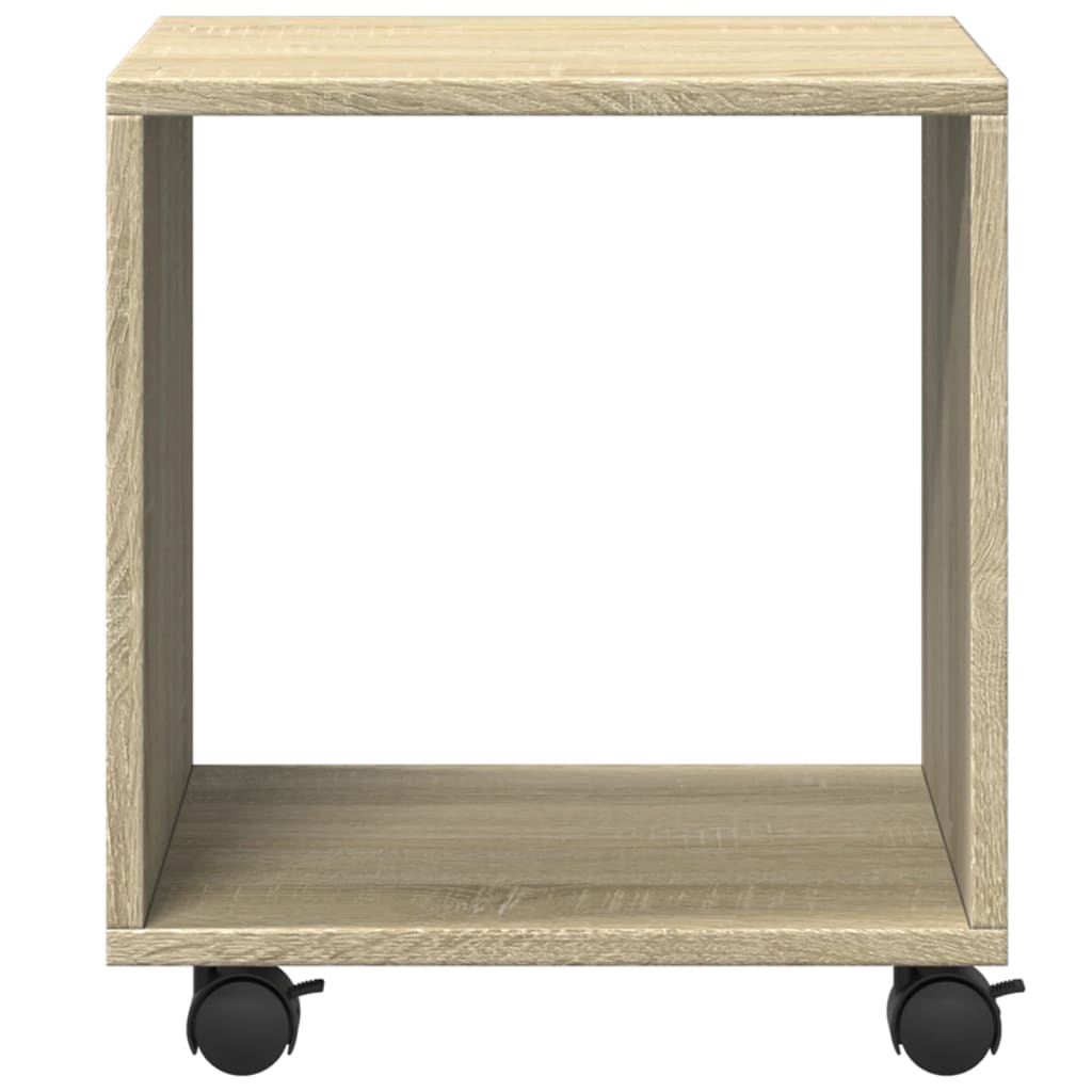 vidaXL Rolling Cabinet Sonoma Oak 37x33x42,5 cm Engineered Wood