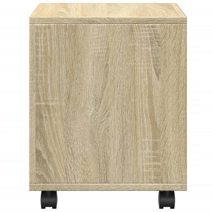 vidaXL Rolling Cabinet Sonoma Oak 37x33x42,5 cm Engineered Wood