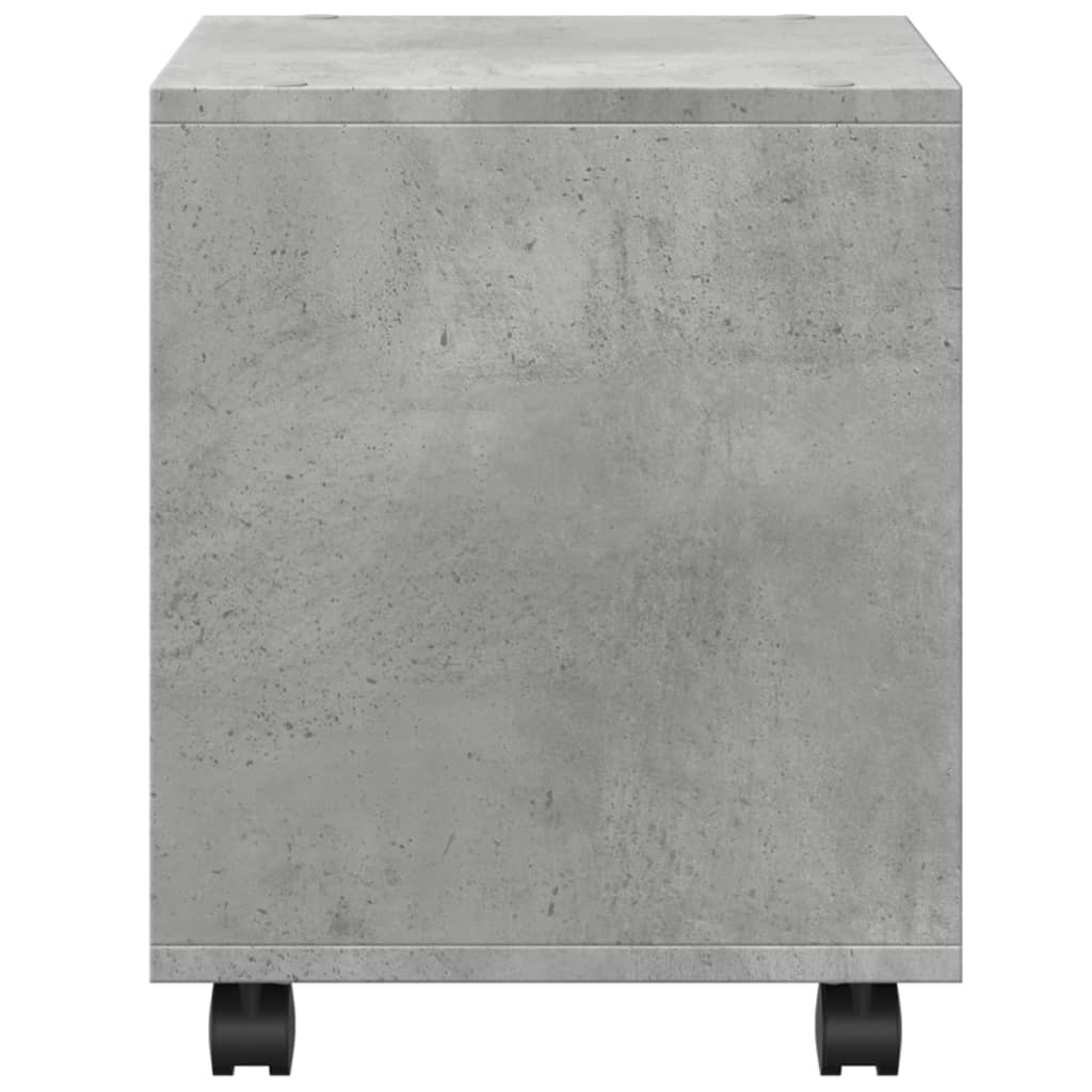 vidaXL Rolling Cabinet Concrete Grey 37x33x42,5 cm Engineered Wood