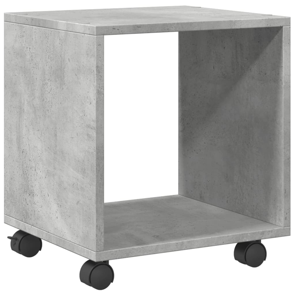 vidaXL Rolling Cabinet Concrete Grey 37x33x42,5 cm Engineered Wood