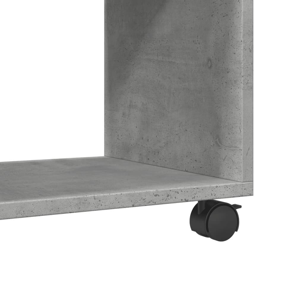 vidaXL Rolling Cabinet Concrete Grey 37x33x42,5 cm Engineered Wood