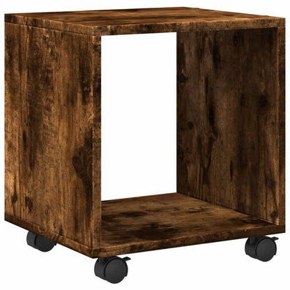 vidaXL Rolling Cabinet Smoked Oak 37x33x42,5 cm Engineered Wood