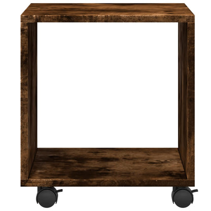 vidaXL Rolling Cabinet Smoked Oak 37x33x42,5 cm Engineered Wood
