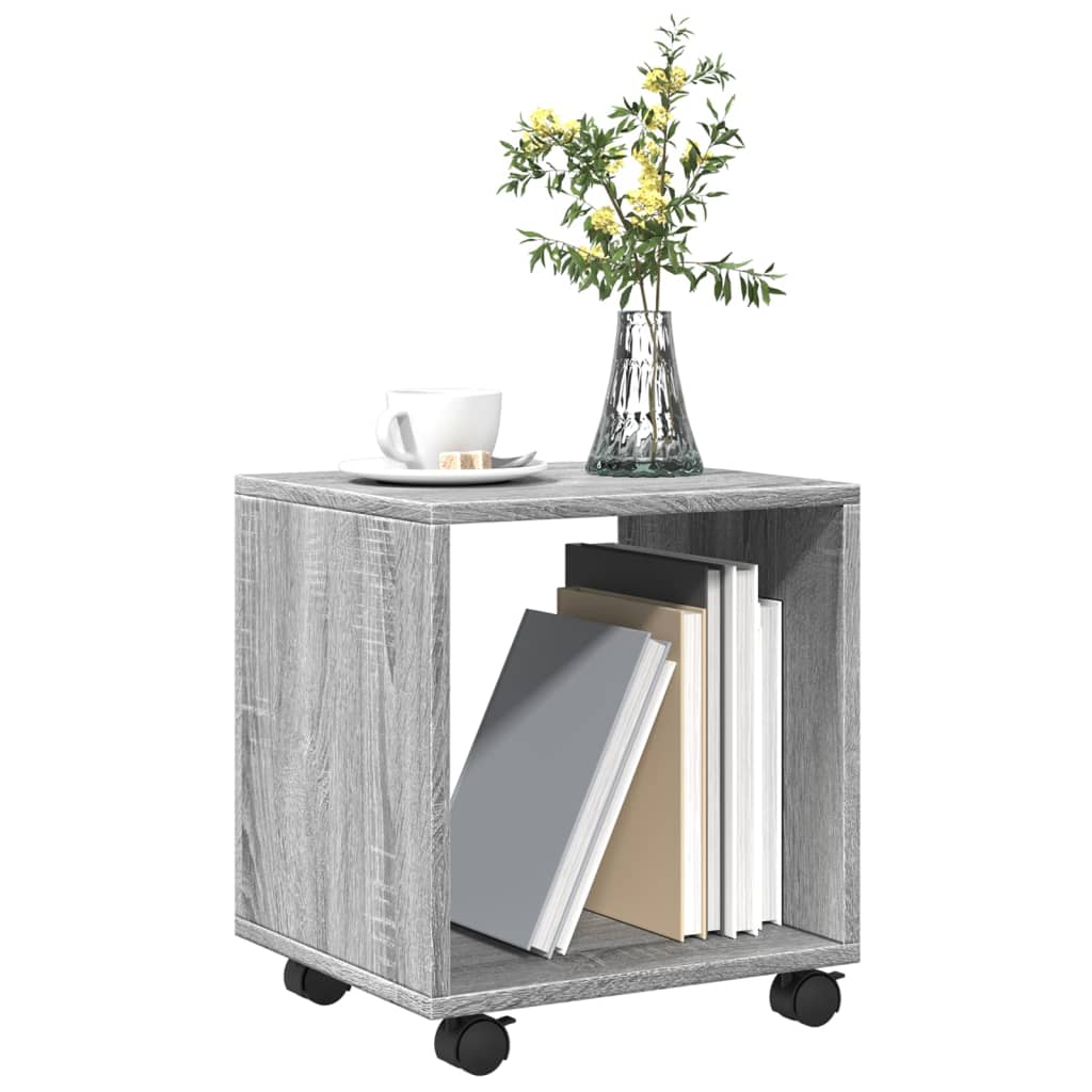 vidaXL Rolling Cabinet Grey Sonoma 37x33x42,5 cm Engineered Wood