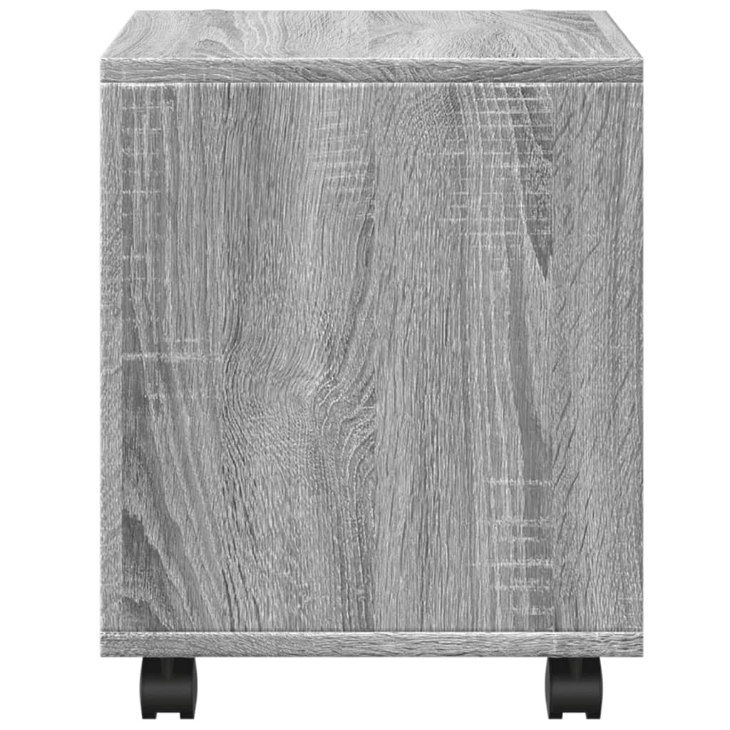 vidaXL Rolling Cabinet Grey Sonoma 37x33x42,5 cm Engineered Wood