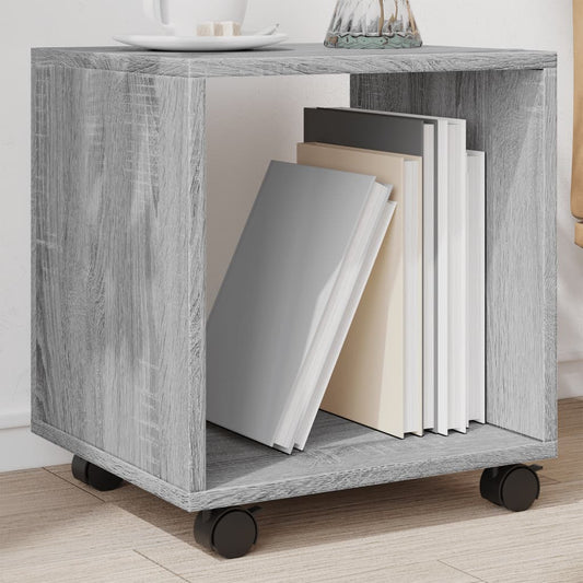 vidaXL Rolling Cabinet Grey Sonoma 37x33x42,5 cm Engineered Wood