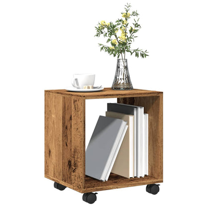 vidaXL Rolling Cabinet Old Wood 37x33x42,5 cm Engineered Wood