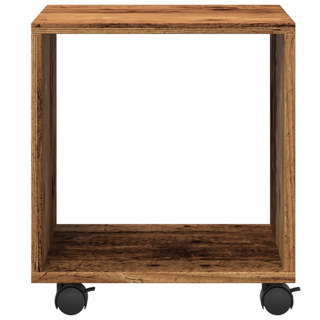 vidaXL Rolling Cabinet Old Wood 37x33x42,5 cm Engineered Wood