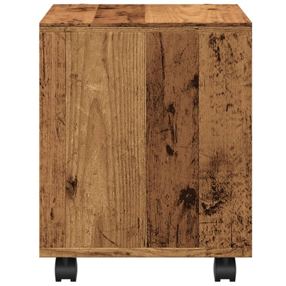 vidaXL Rolling Cabinet Old Wood 37x33x42,5 cm Engineered Wood