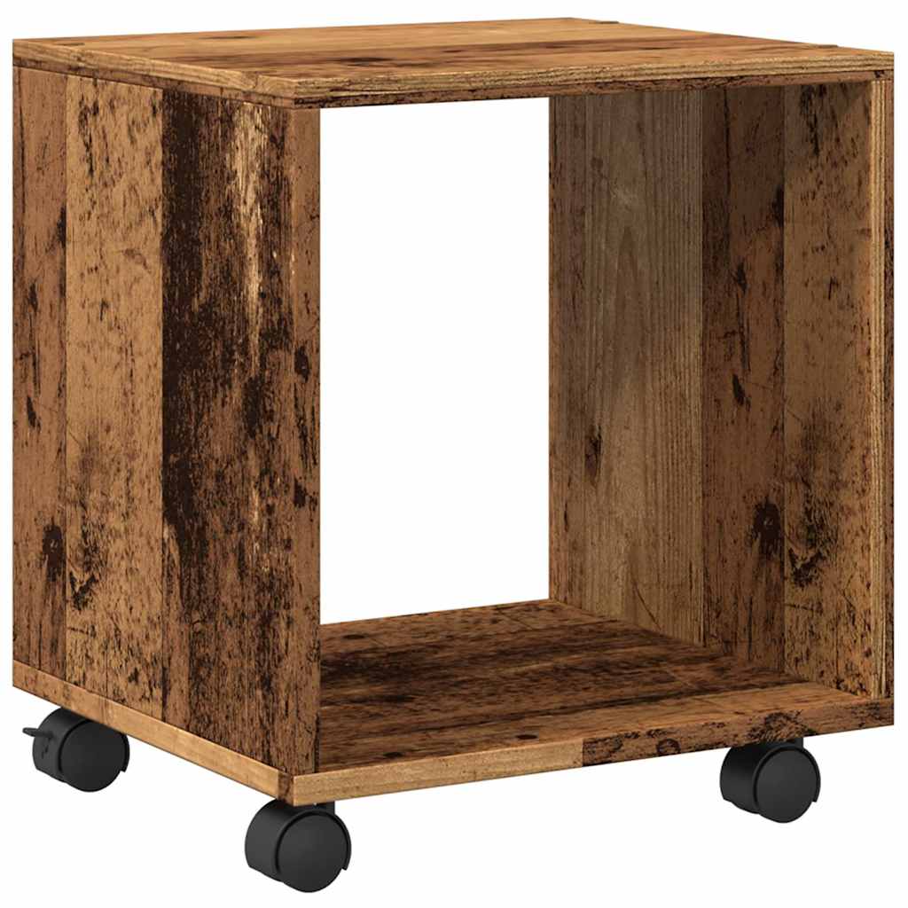 vidaXL Rolling Cabinet Old Wood 37x33x42,5 cm Engineered Wood