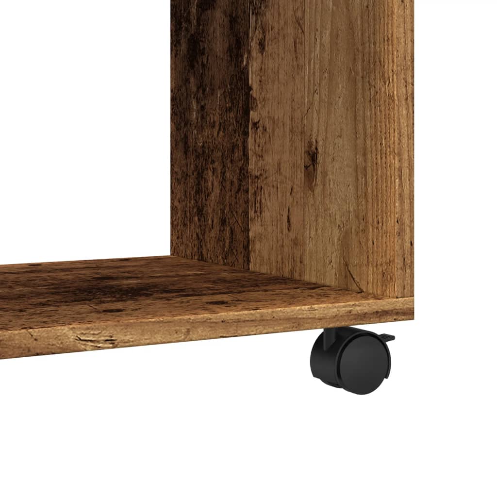 vidaXL Rolling Cabinet Old Wood 37x33x42,5 cm Engineered Wood