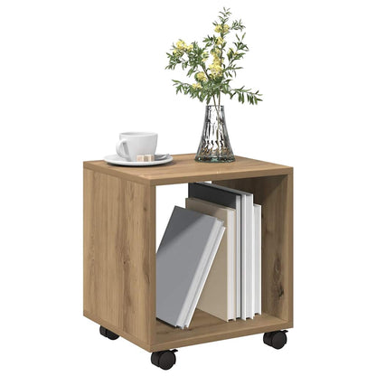 vidaXL Rolling Cabinet Artisian Oak 37x33x42.5 cm Engineered Wood