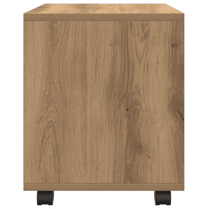 vidaXL Rolling Cabinet Artisian Oak 37x33x42.5 cm Engineered Wood