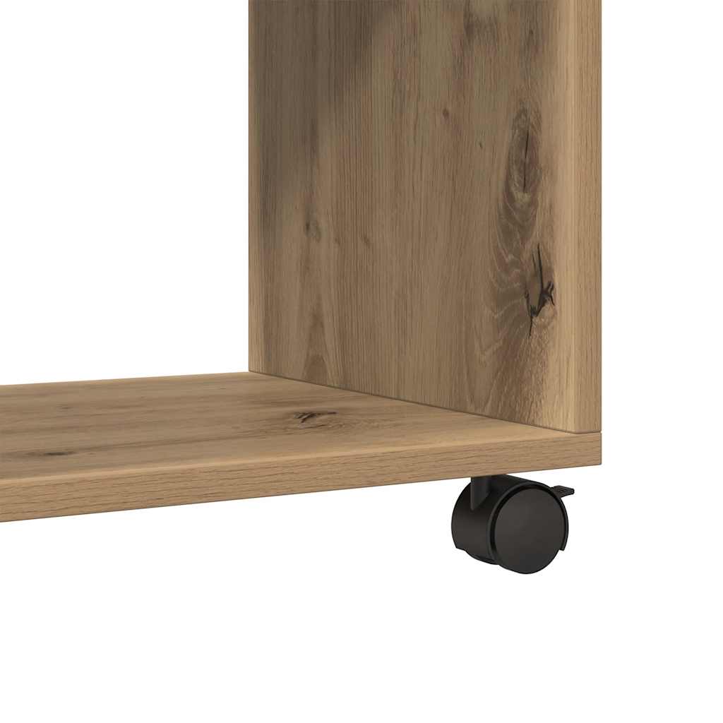 vidaXL Rolling Cabinet Artisian Oak 37x33x42,5 cm Engineered Wood