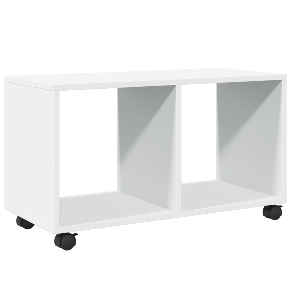 vidaXL Rolling Cabinet White 72x33x42,5 cm Engineered Wood