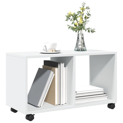 vidaXL Rolling Cabinet White 72x33x42,5 cm Engineered Wood