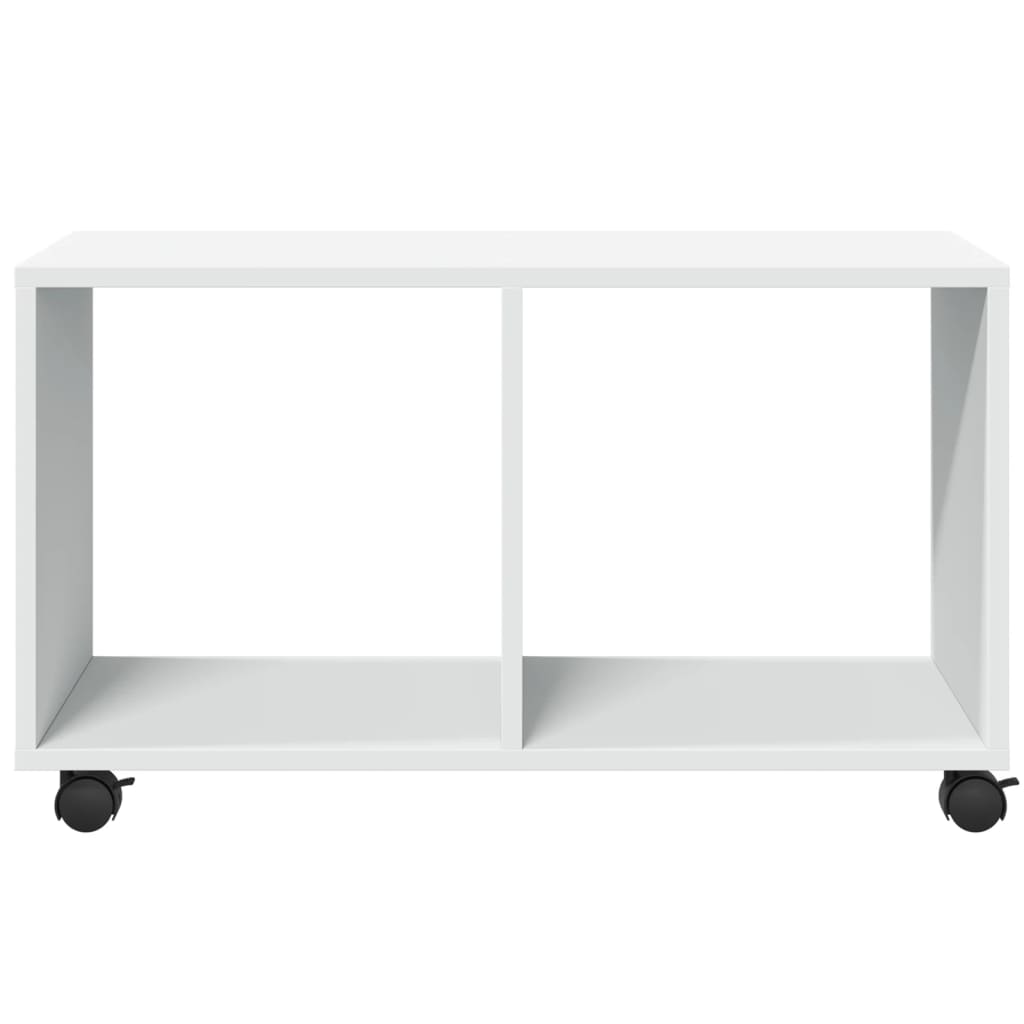 vidaXL Rolling Cabinet White 72x33x42,5 cm Engineered Wood