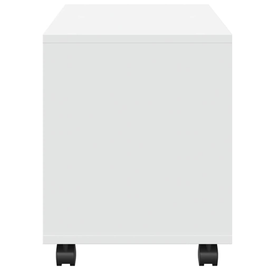 vidaXL Rolling Cabinet White 72x33x42,5 cm Engineered Wood