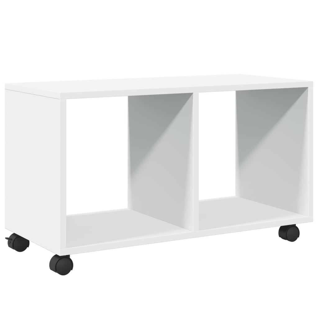 vidaXL Rolling Cabinet White 72x33x42,5 cm Engineered Wood