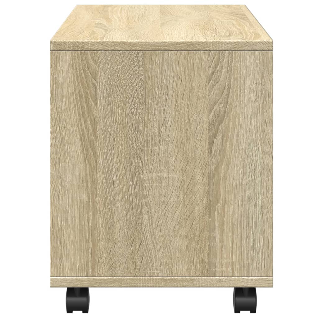 vidaXL Rolling Cabinet Sonoma Oak 72x33x42,5 cm Engineered Wood