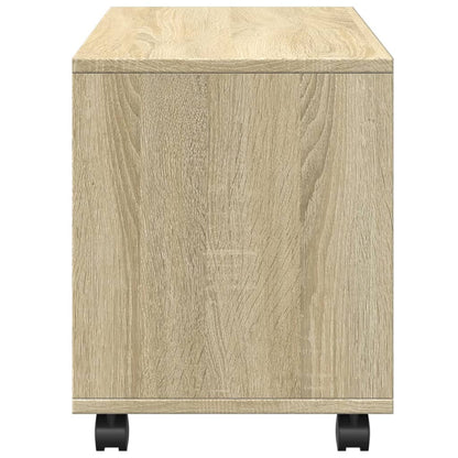 vidaXL Rolling Cabinet Sonoma Oak 72x33x42,5 cm Engineered Wood