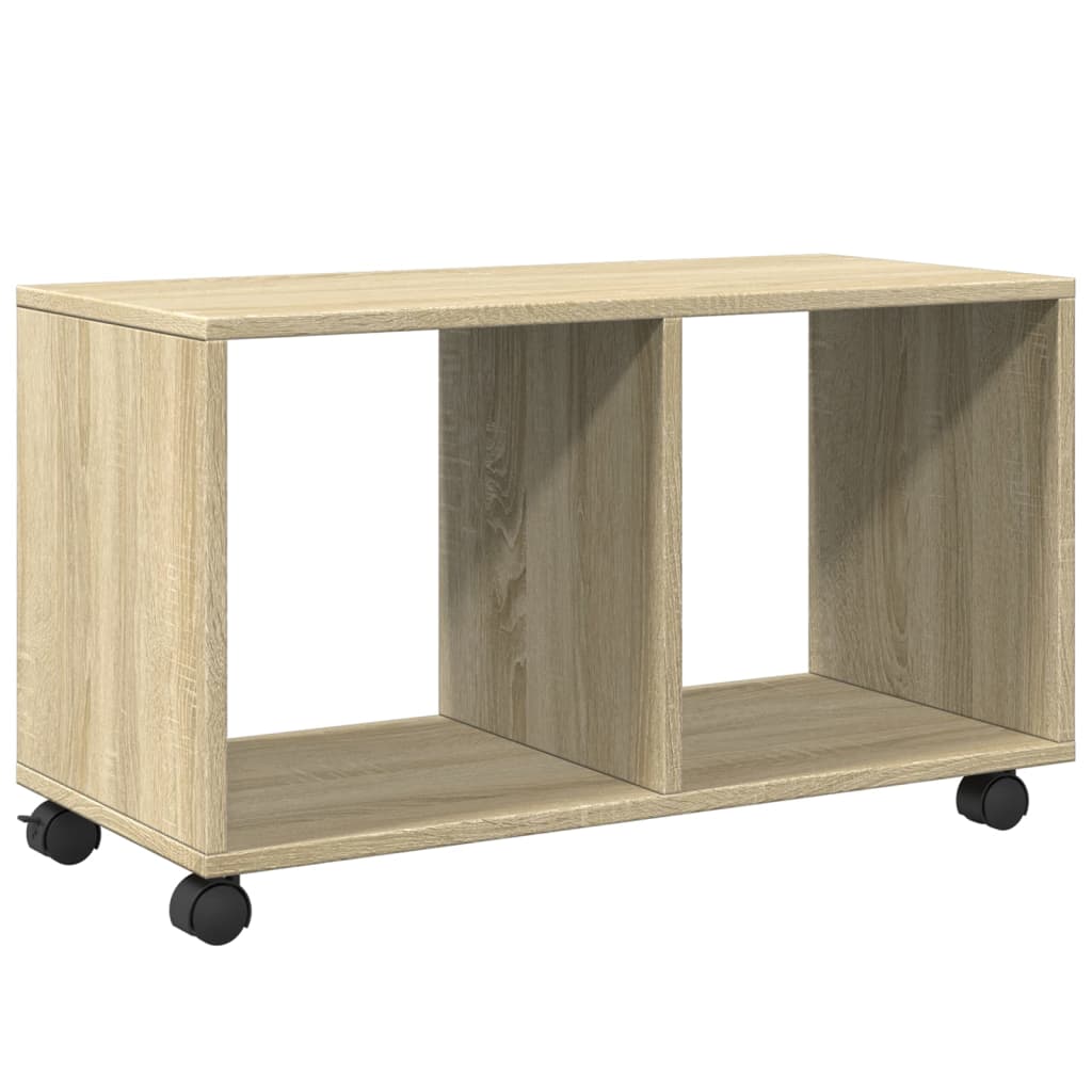 vidaXL Rolling Cabinet Sonoma Oak 72x33x42,5 cm Engineered Wood
