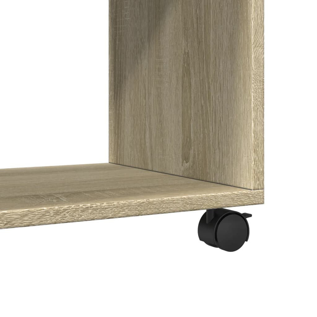 vidaXL Rolling Cabinet Sonoma Oak 72x33x42,5 cm Engineered Wood