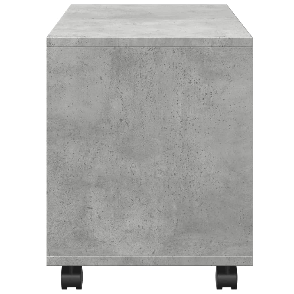 vidaXL Rolling Cabinet Concrete Grey 72x33x42,5 cm Engineered Wood