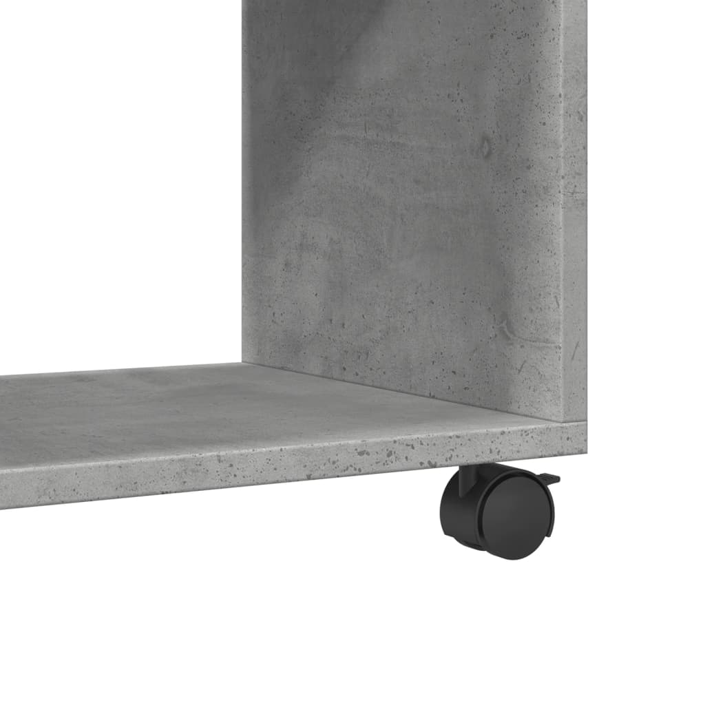 vidaXL Rolling Cabinet Concrete Grey 72x33x42,5 cm Engineered Wood