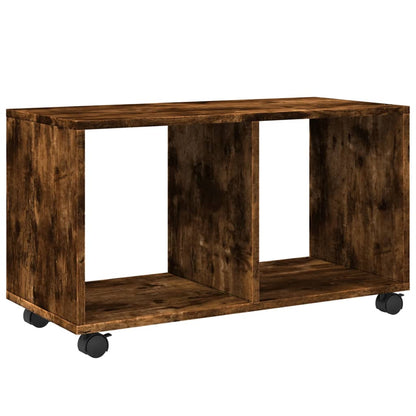 vidaXL Rolling Cabinet Smoked Oak 72x33x42,5 cm Engineered Wood