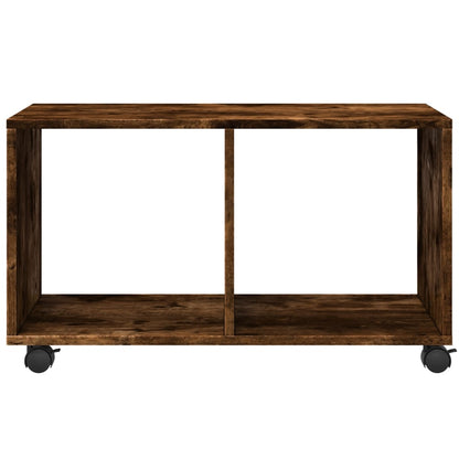 vidaXL Rolling Cabinet Smoked Oak 72x33x42,5 cm Engineered Wood
