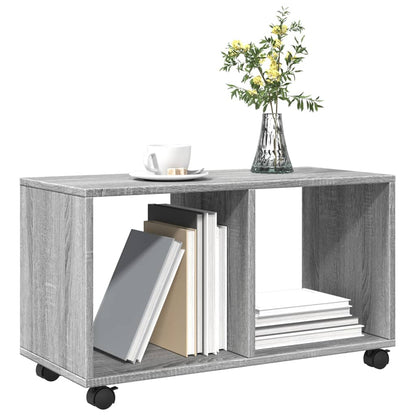 vidaXL Rolling Cabinet Grey Sonoma 72x33x42,5 cm Engineered Wood