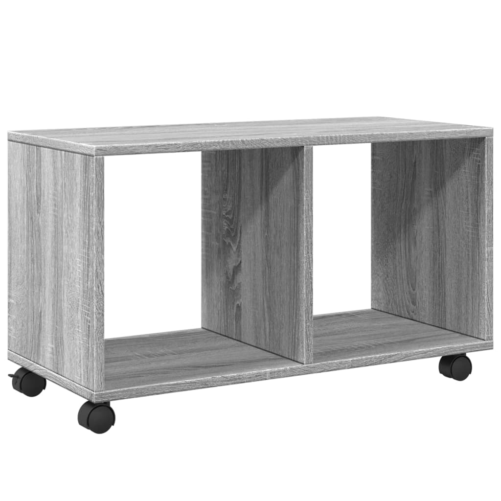 vidaXL Rolling Cabinet Grey Sonoma 72x33x42,5 cm Engineered Wood