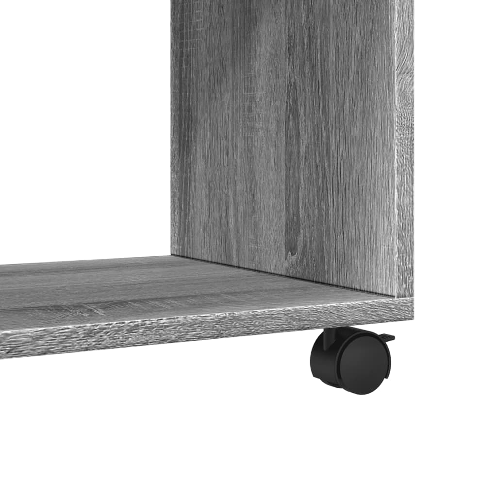 vidaXL Rolling Cabinet Grey Sonoma 72x33x42,5 cm Engineered Wood