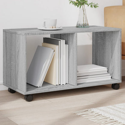 vidaXL Rolling Cabinet Grey Sonoma 72x33x42,5 cm Engineered Wood