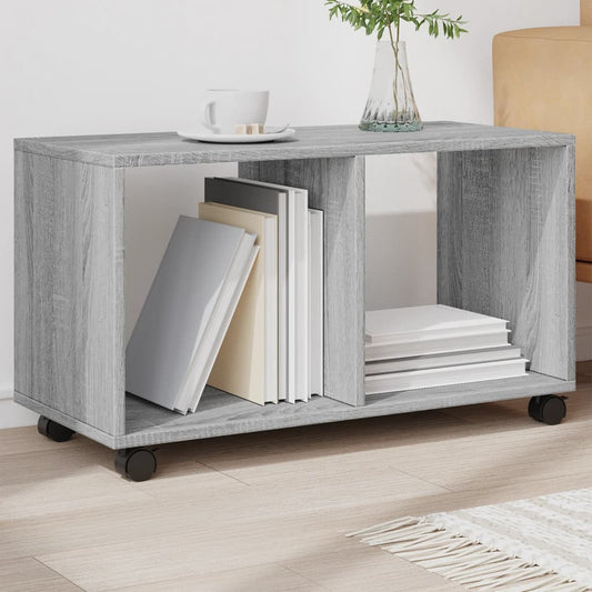 vidaXL Rolling Cabinet Grey Sonoma 72x33x42,5 cm Engineered Wood