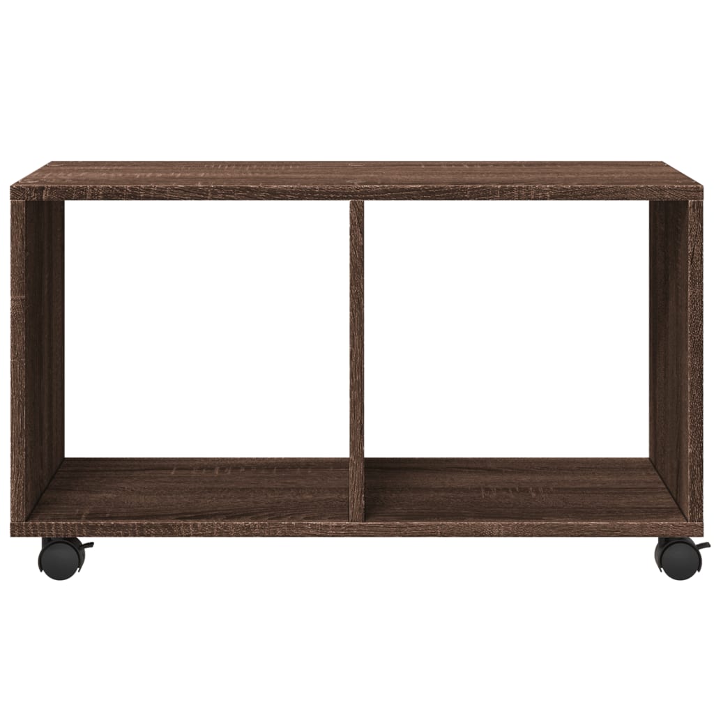 vidaXL Rolling Cabinet Brown Oak 72x33x42,5 cm Engineered Wood