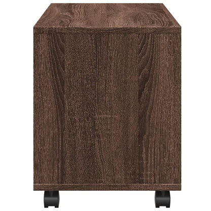 vidaXL Rolling Cabinet Brown Oak 72x33x42,5 cm Engineered Wood