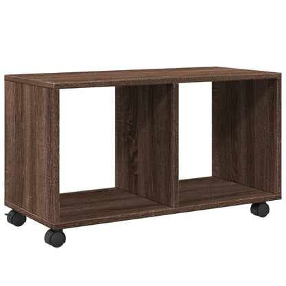 vidaXL Rolling Cabinet Brown Oak 72x33x42,5 cm Engineered Wood