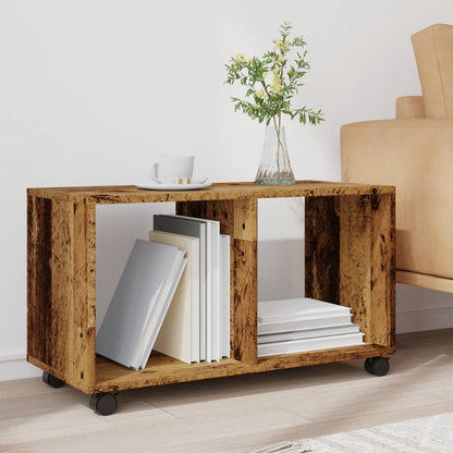 vidaXL Rolling Cabinet Old Wood 72x33x42,5 cm Engineered Wood