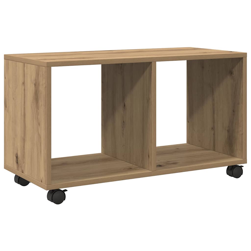 vidaXL Rolling Cabinet Artisian Oak 72x33x42,5 cm Engineered Wood