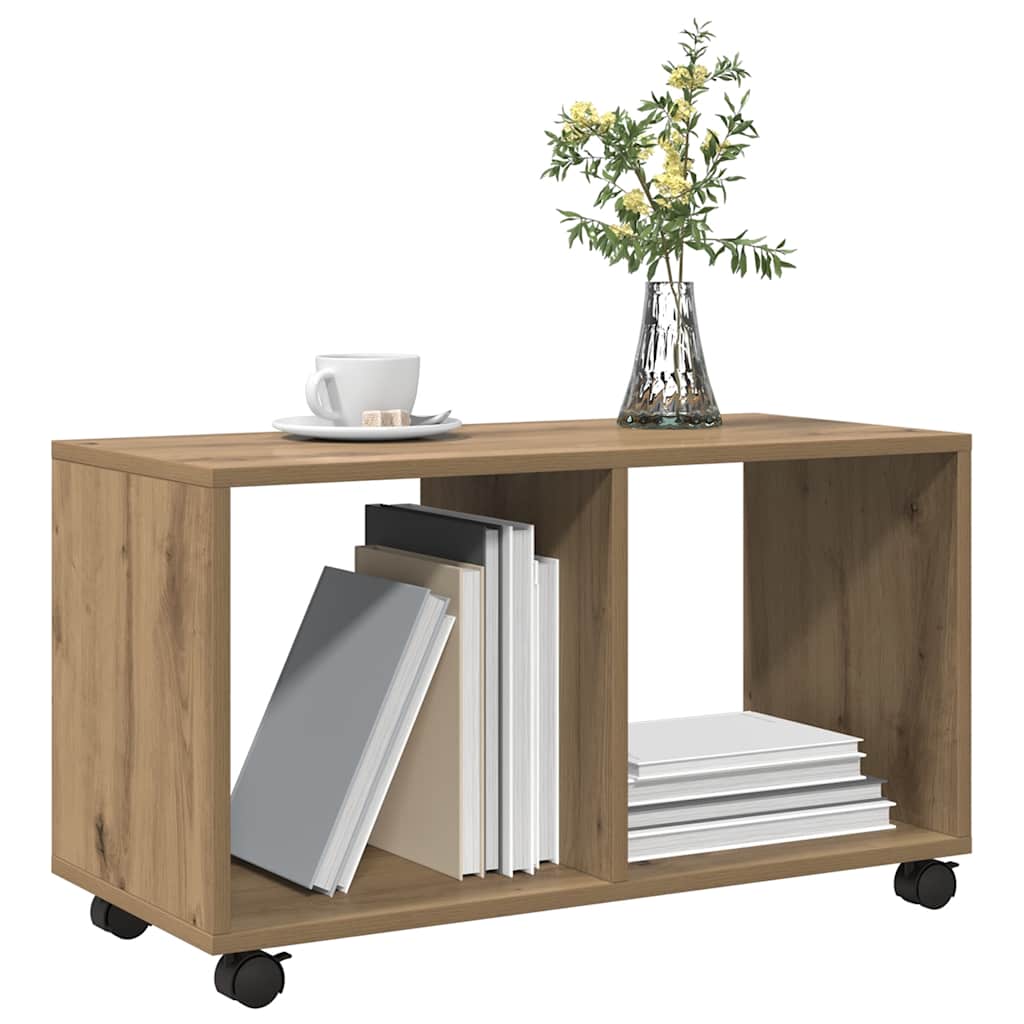 vidaXL Rolling Cabinet Artisian Oak 72x33x42,5 cm Engineered Wood
