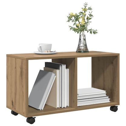 vidaXL Rolling Cabinet Artisian Oak 72x33x42,5 cm Engineered Wood