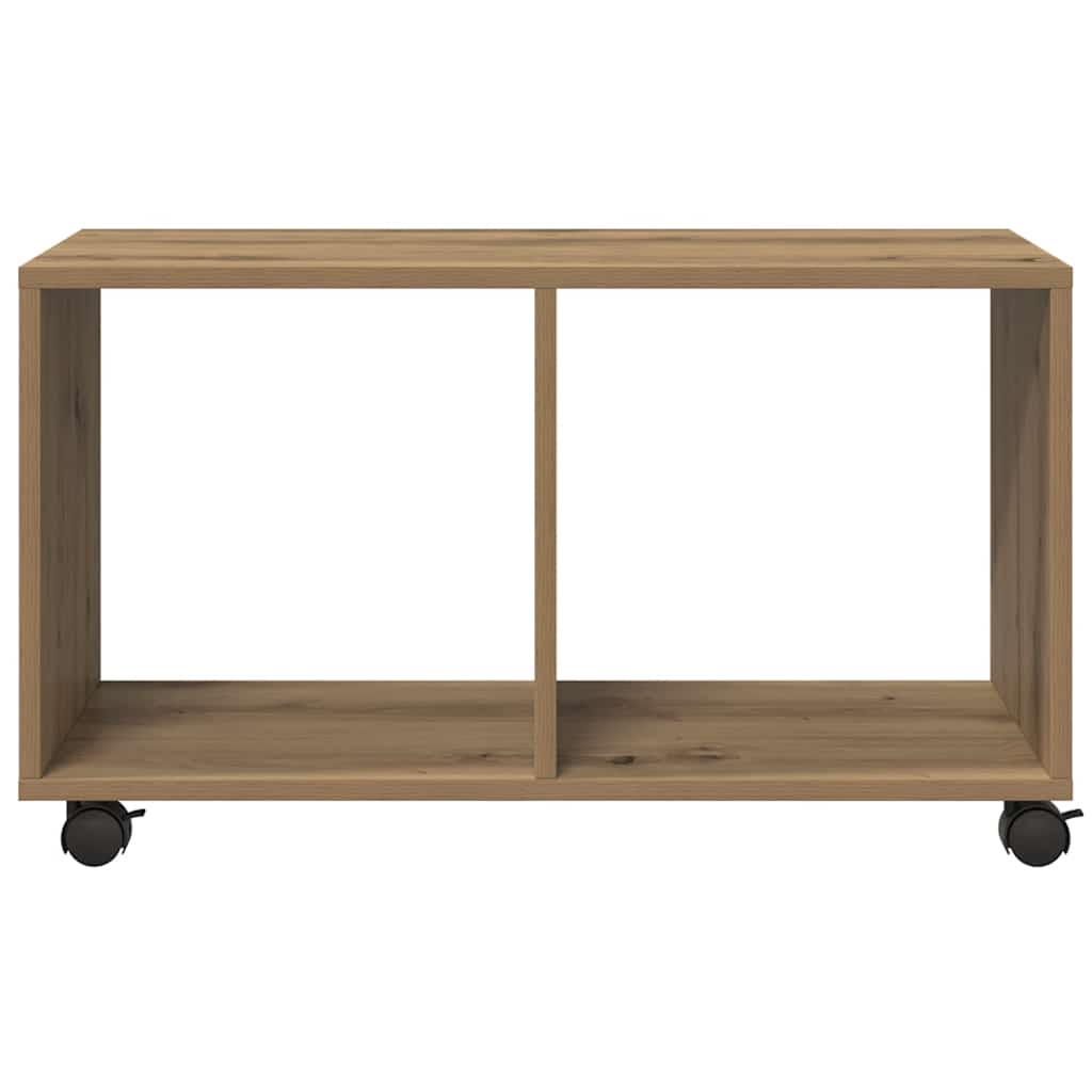 vidaXL Rolling Cabinet Artisian Oak 72x33x42,5 cm Engineered Wood