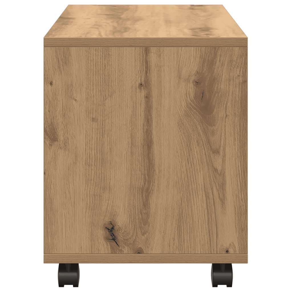 vidaXL Rolling Cabinet Artisian Oak 72x33x42,5 cm Engineered Wood