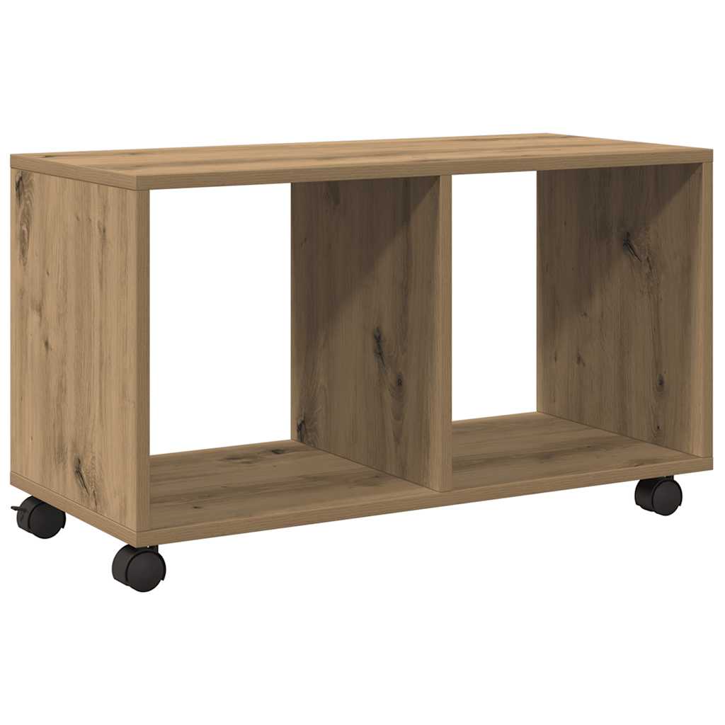vidaXL Rolling Cabinet Artisian Oak 72x33x42,5 cm Engineered Wood